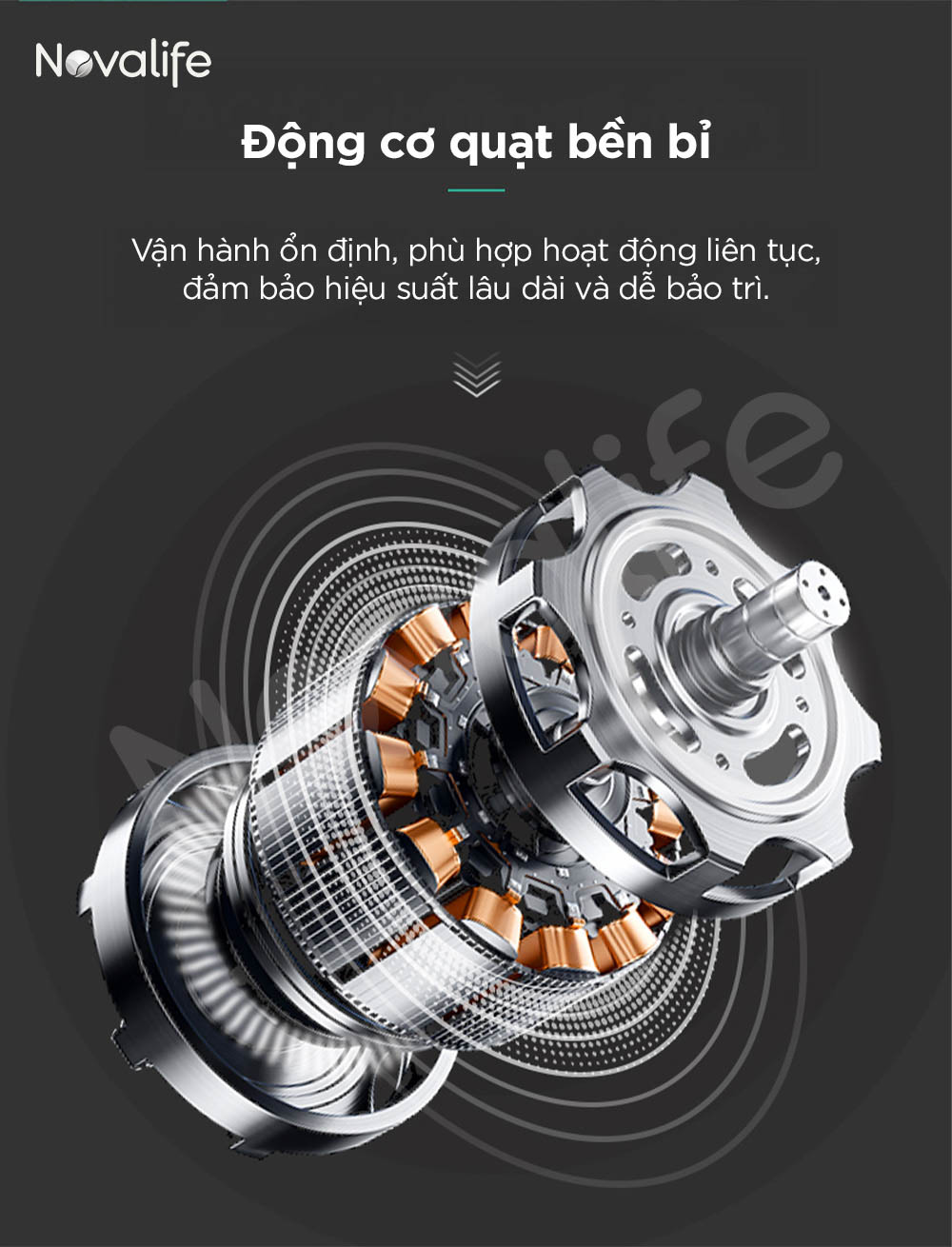 Máy cấp khí tươi hai chiều 3 in 1 Novalife KMC 280m³/h – Âm trần, Hiệu suất ERV>80% Động cơ bền bỉ