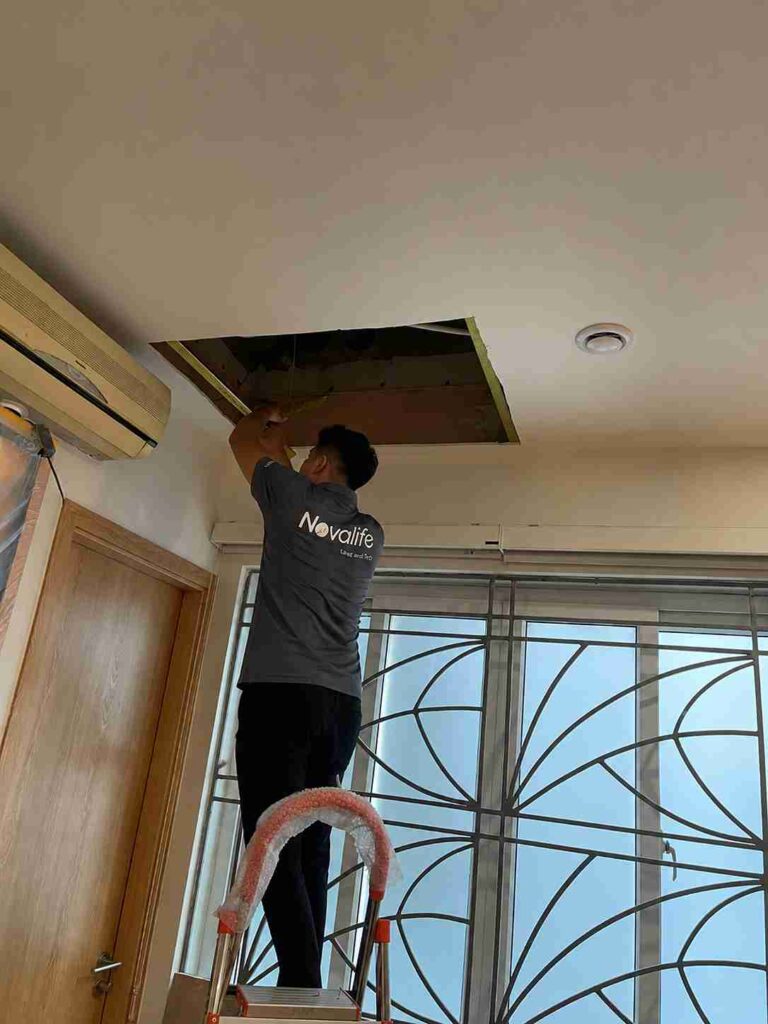 Lắp đặt hệ thống máy cấp khí tươi cho nhà phố đã hoàn thiện tại Lĩnh Nam Lắp đặt hệ thống máy cấp khí tươi cho nhà phố đã hoàn thiện tại Lĩnh Nam