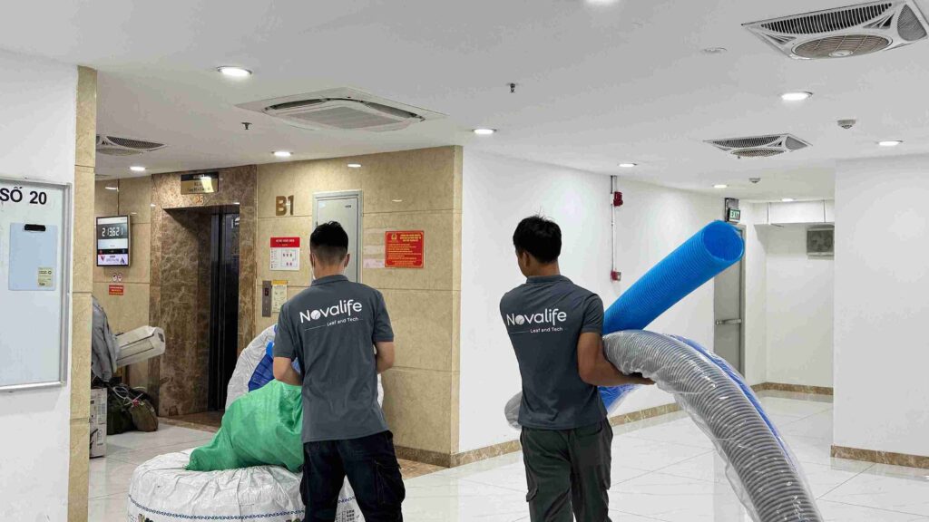 Hoàn thiện hệ thống cấp khí tươi cho căn hộ đang ở tại Goldmark City Hoàn thiện hệ thống cấp khí tươi cho căn hộ đang ở tại Goldmark City