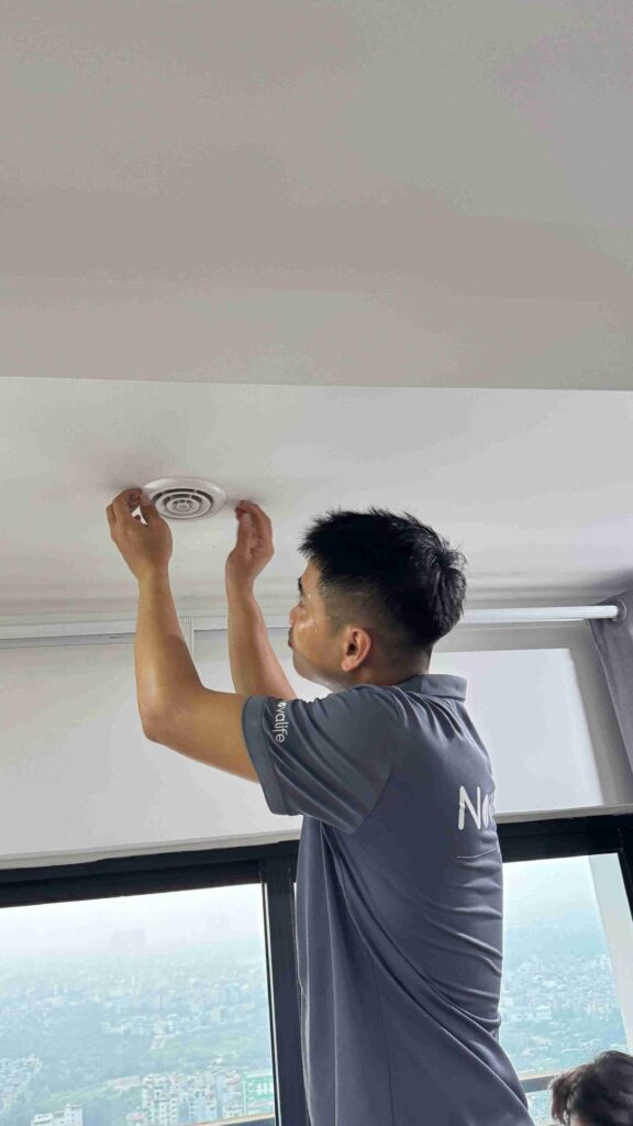 Hoàn thiện hệ thống cấp khí tươi cho căn hộ đang ở tại Goldmark City Hoàn thiện hệ thống cấp khí tươi cho căn hộ đang ở tại Goldmark City