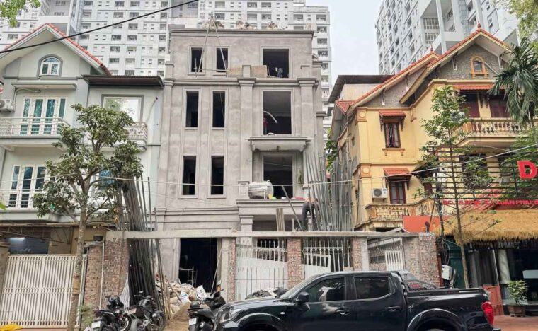 Lắp đặt hệ thống máy cấp khí tươi cho biệt thự đang hoàn thiện tại Bùi Xuân Phái