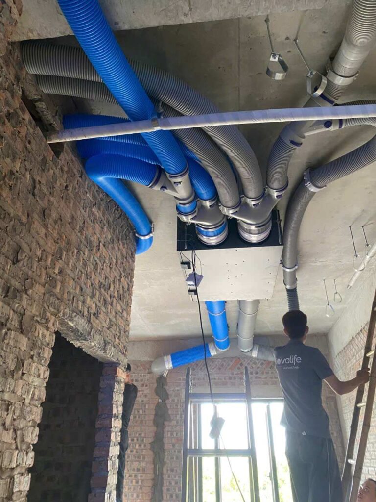 Hoàn thiện hệ thống máy cấp khí tươi cho chuỗi biệt thự liền kề The Manor