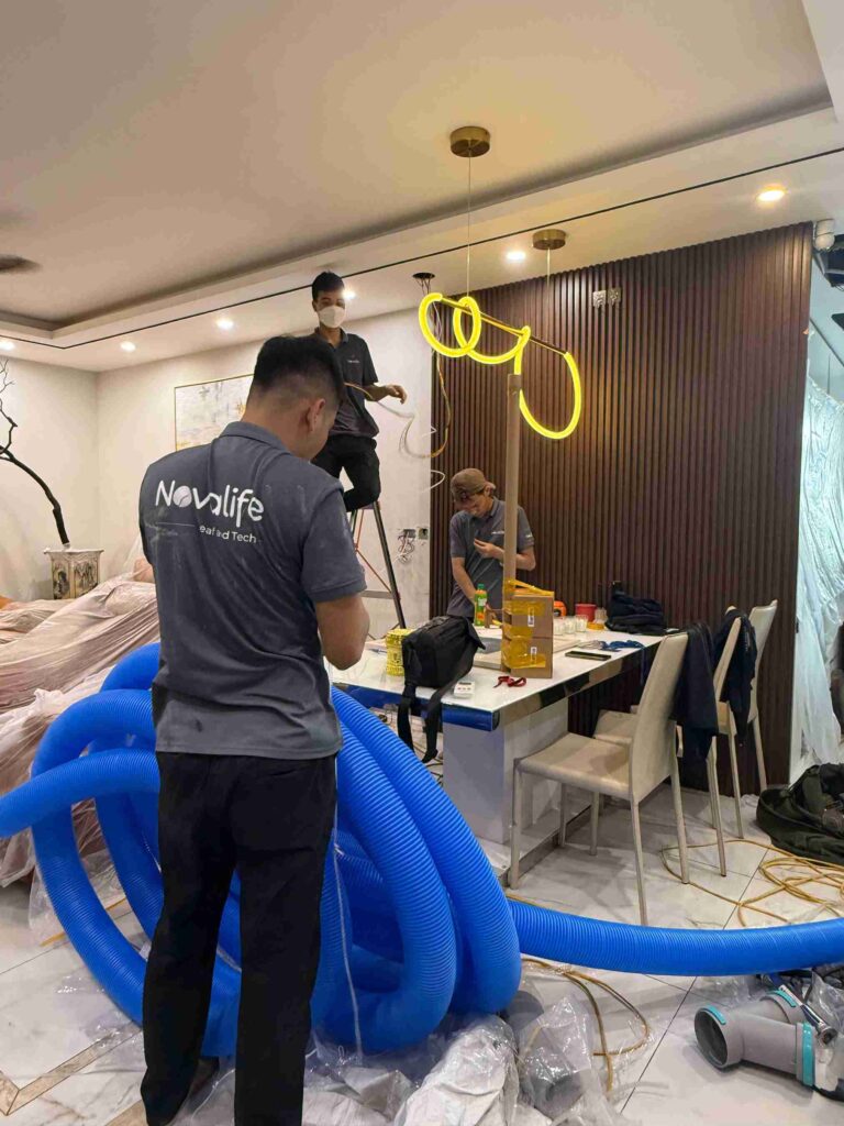 Hoàn thiện hệ thống máy cấp khí tươi cho chung cư Sông Hồng Parkview