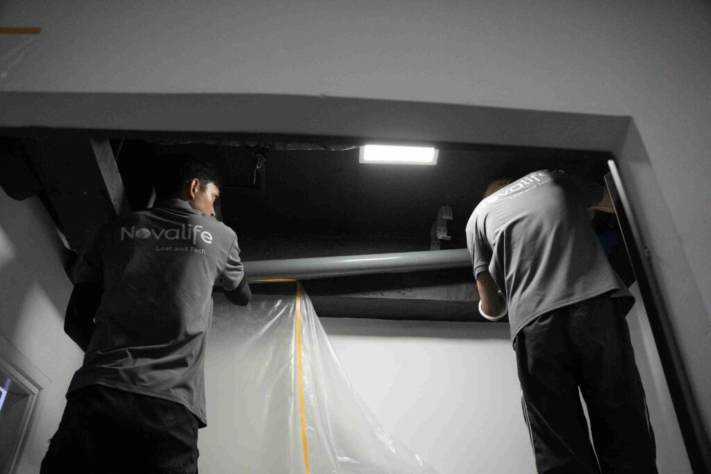 Hoàn thiện hệ thống máy cấp khí tươi cho trụ sở văn phòng Đống Đa
