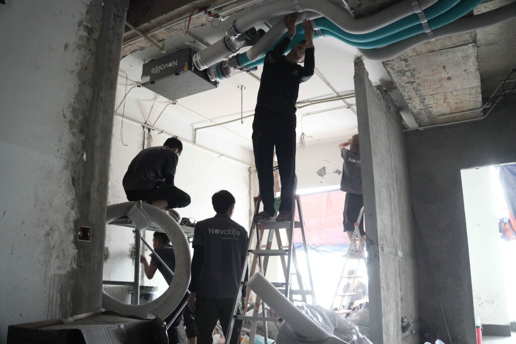 Hoàn thiện hệ thống máy cấp khí tươi cho chung cư CT36 Tây Hồ