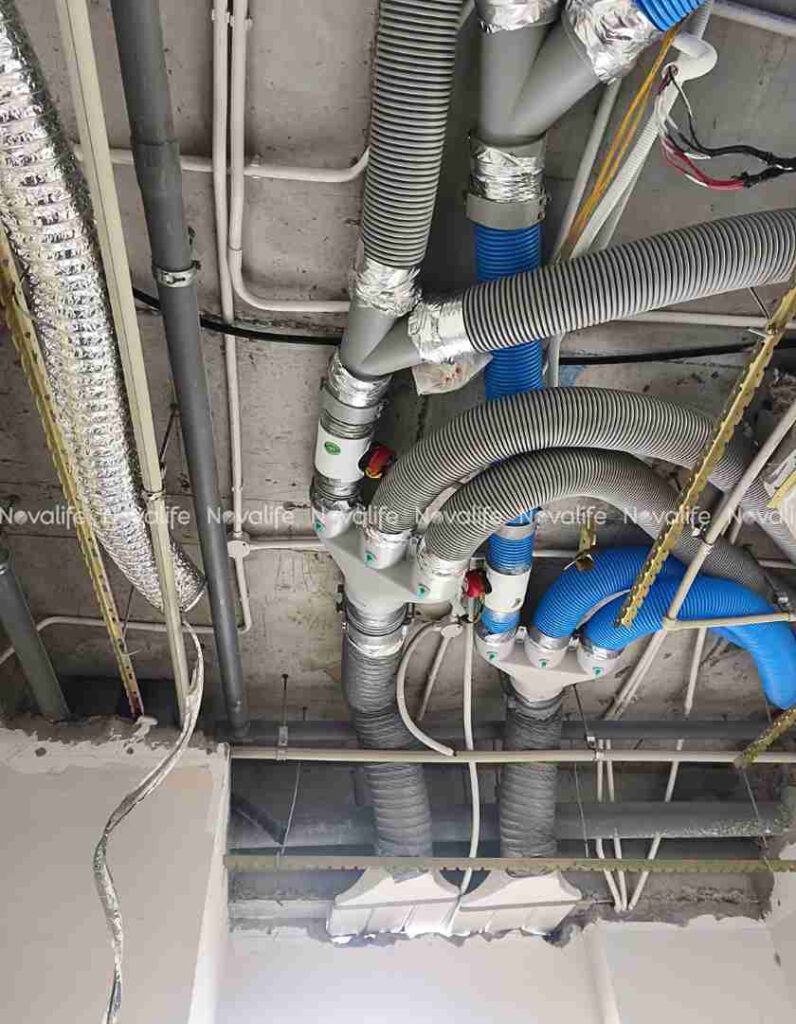 Lắp đặt hệ thống máy cấp khí tươi cho chung cư đang hoàn thiện ở Ngoại Giao Đoàn