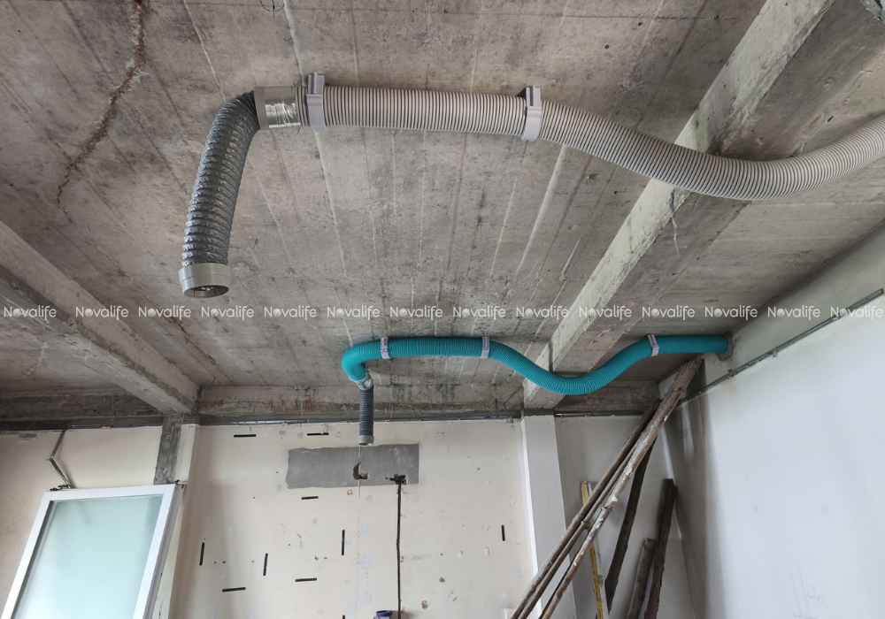 Hoàn thiện hệ thống máy cấp khí tươi cho nhà phố tại Quảng Ninh
