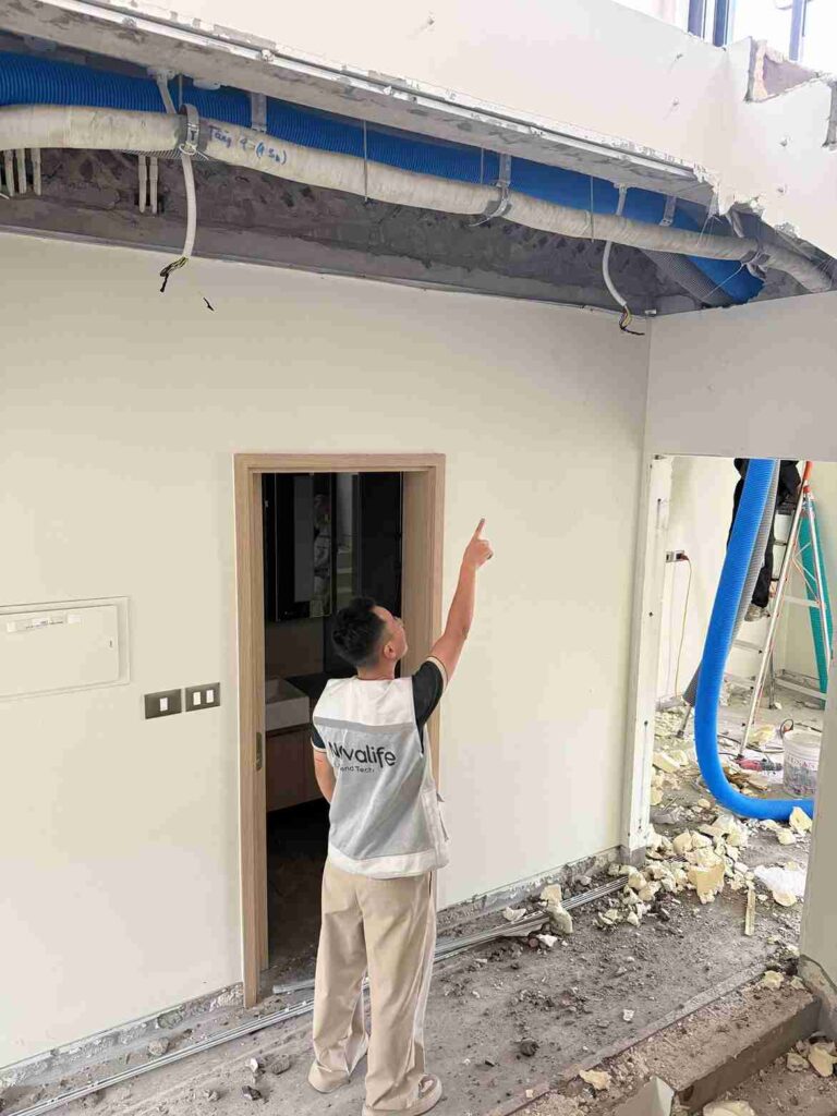 Hoàn thiện hệ thống máy cấp khí tươi cho chuỗi biệt thự liền kề The Manor