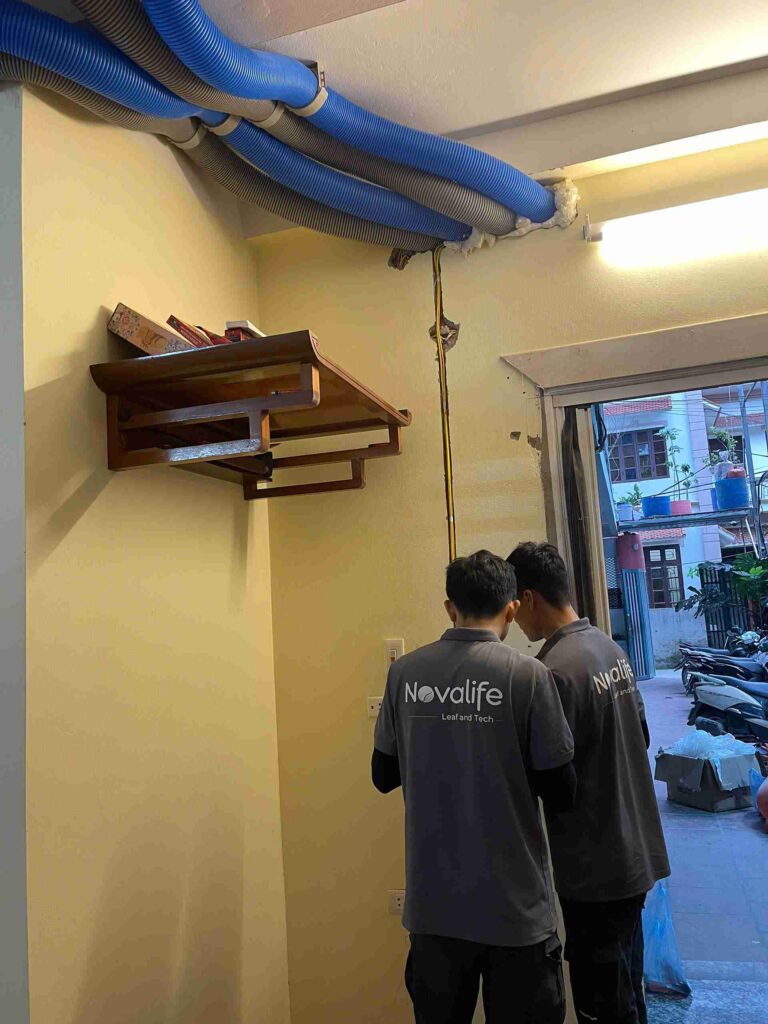Hoàn thiện hệ thống máy cấp khí tươi cho nhà ở Mê Linh