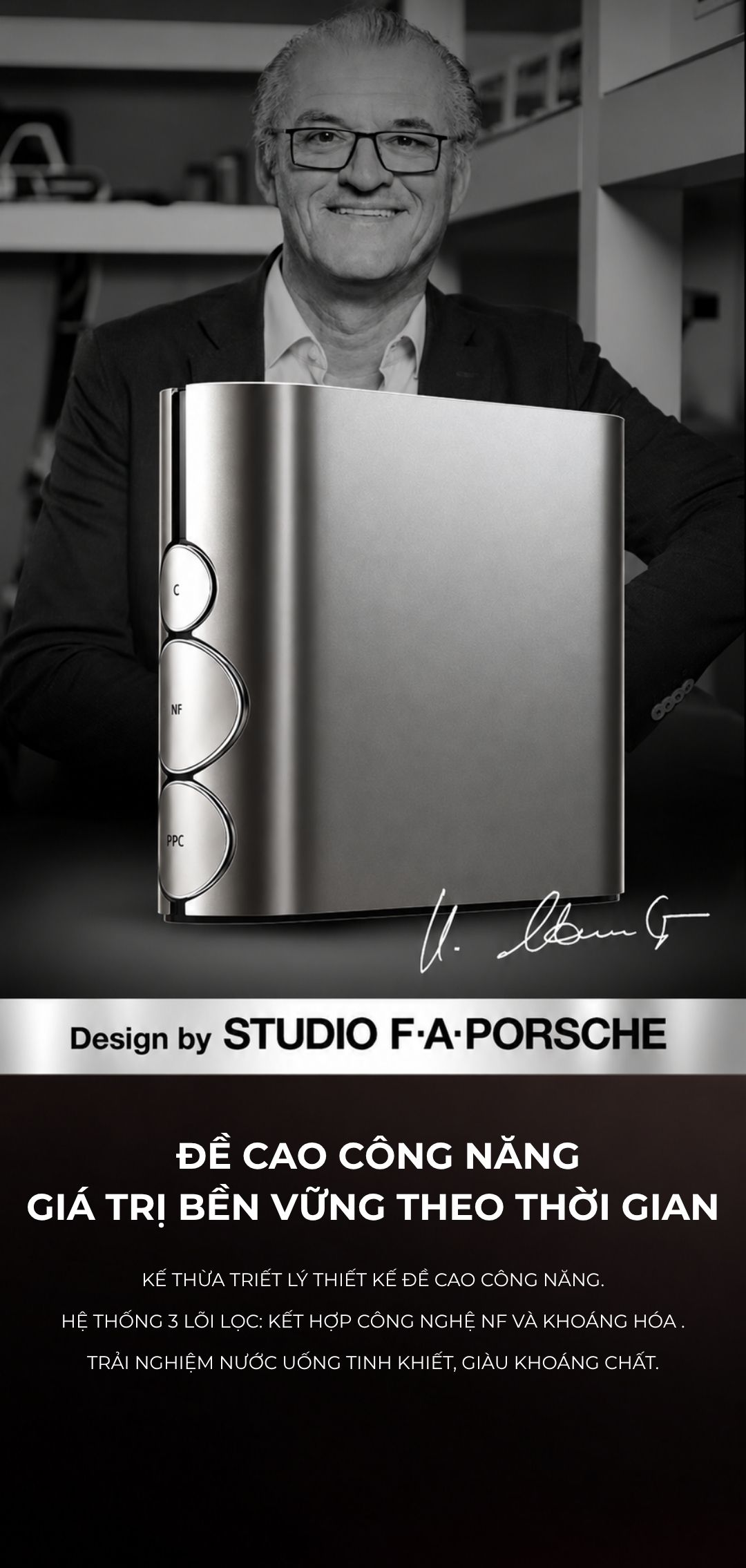 Máy lọc nước uống NC-9 thiết kế bởi Studio F. A. Porsche