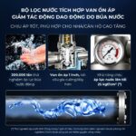 Bộ lọc sơ Novalife NV-M3: Không cần điện – Lưu lượng 5 m³/h Bộ lọc sơ NV-M3 tích hợp van ổn áp giảm búa nước