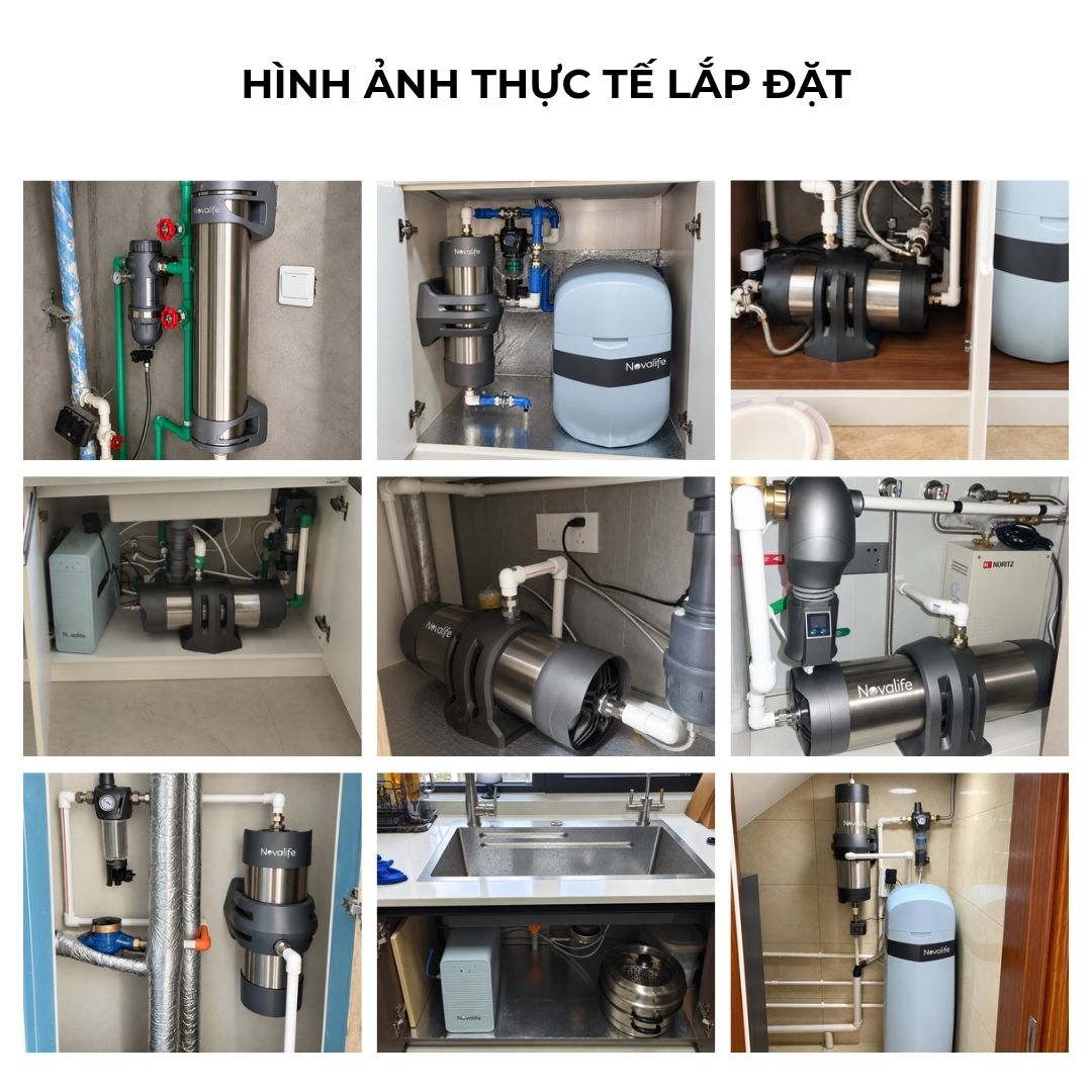 Bộ lọc sơ Novalife NV-M3: Không cần điện – Lưu lượng 5 m³/h Bộ lọc sơ Novalife NV-M3 – hình ảnh lắp đặt thực tế