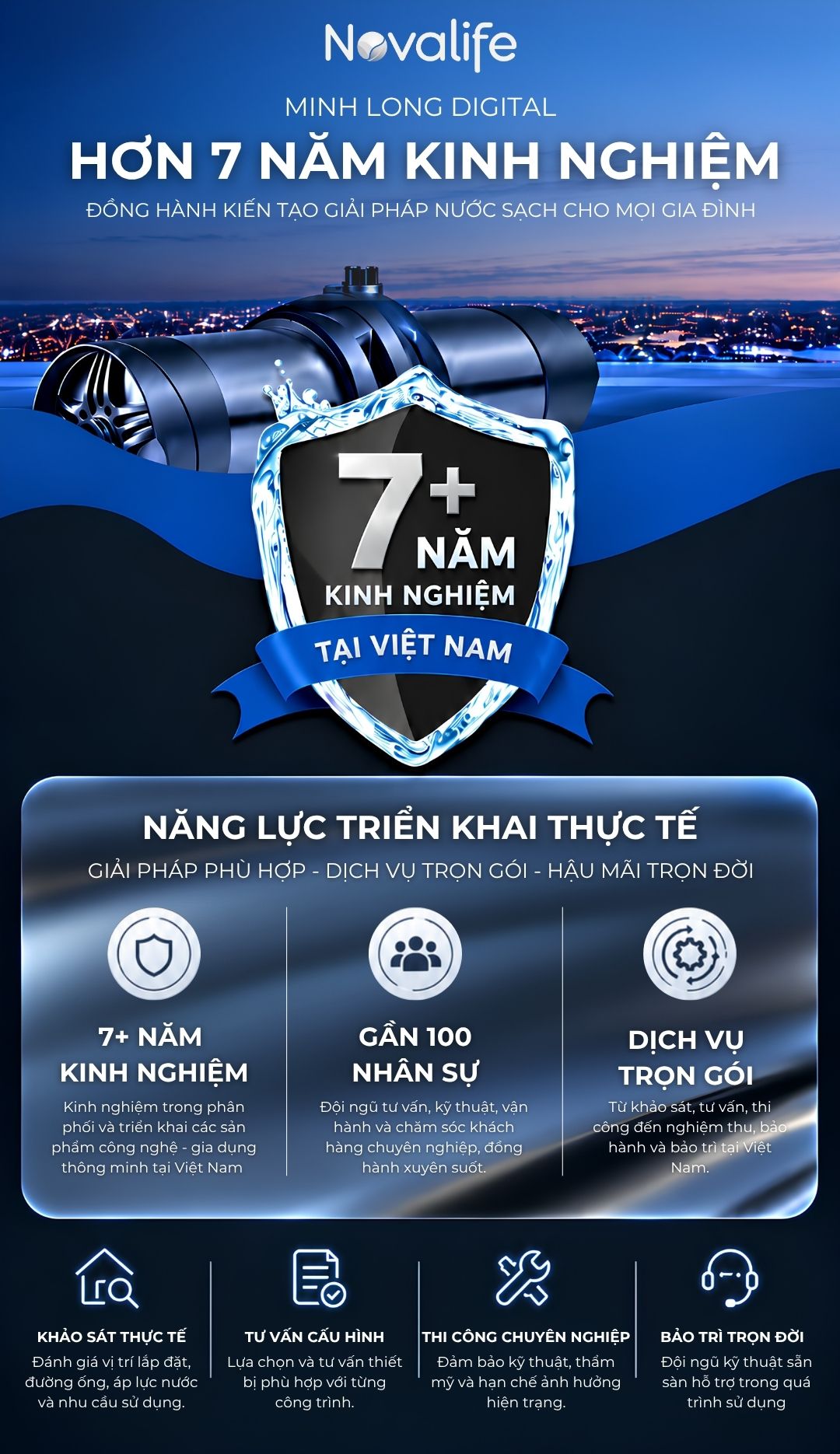 Bộ lọc sơ Novalife NV-M3: Không cần điện – Lưu lượng 5 m³/h Bộ lọc sơ Novalife NV-M3 – Novalife hơn 7 năm kinh nghiệm