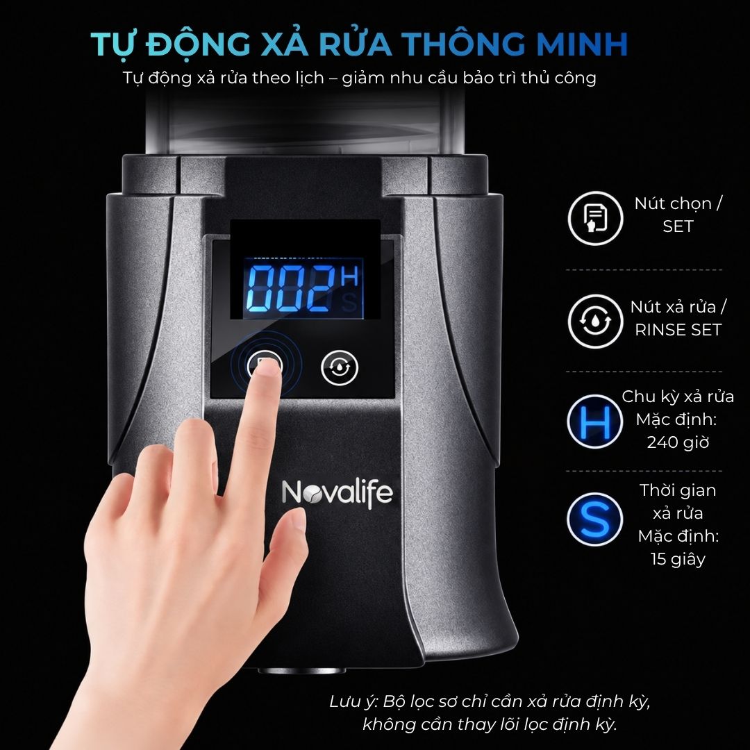 Bộ lọc sơ Novalife NV-M8 – tự động xả rửa thông minh