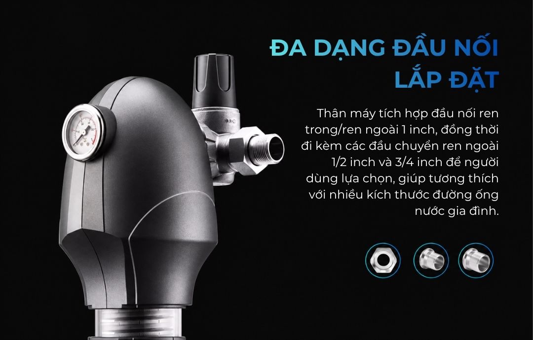 Bộ lọc sơ Novalife NV-M8 – đa dạng đầu nối lắp đặt