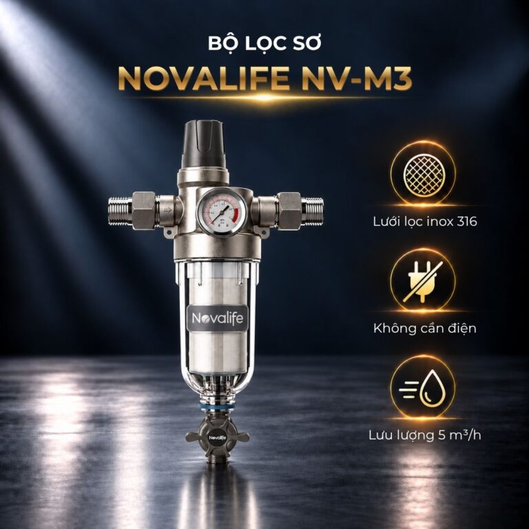 Bộ lọc sơ Novalife NV-M3 5 m³/h - Không cần điện