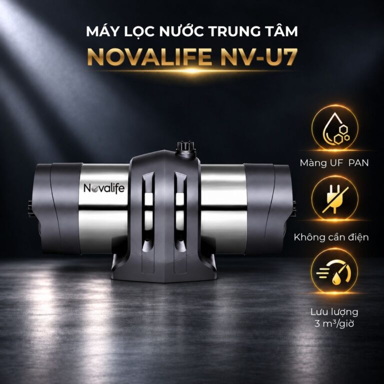 Lọc trung tâm NV-U7: 3m³/h - Không cần điện