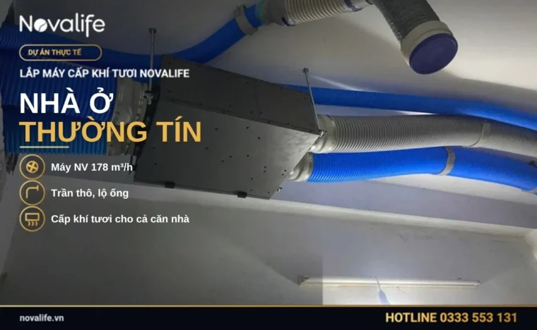 Hoàn thiện hệ thống máy cấp khí tươi cho nhà ở Thường Tín